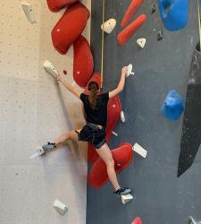 rock climber climbing