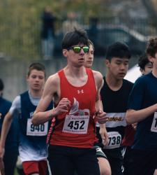 students running track