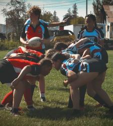 students playing rugby