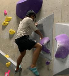 rock climber climbing