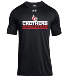 black Tshirt with Crothers athletics written on it