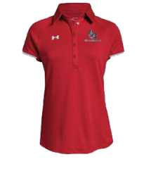 red polo tshirt with BCSS logo
