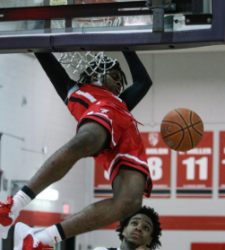 player dunking a basketball