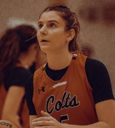 student preparing for a basketball pass
