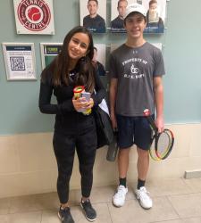 student tennis players