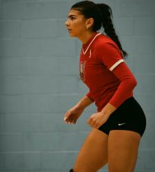 student volleyball player