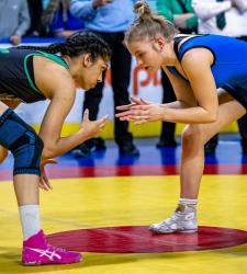 two students before a wrestling match